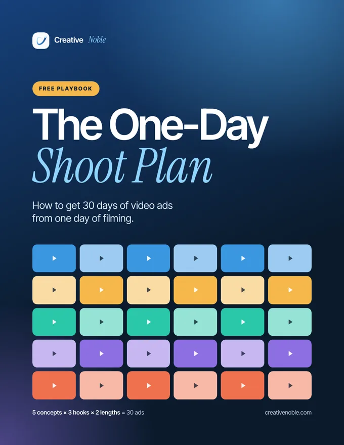 Cover of The One-Day Shoot Plan, a free playbook from Creative Noble